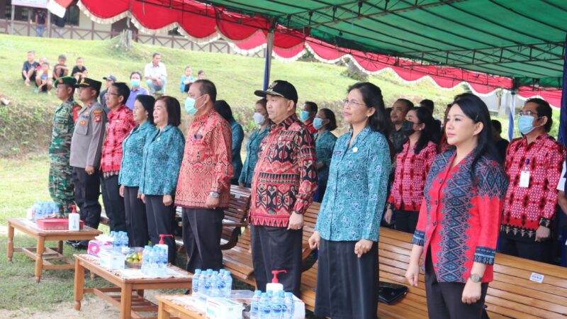 Pj.Bupati Landak Hadiri Deklarasi Desa Open Defecation Free di Desa Bagak Kec Menyuke