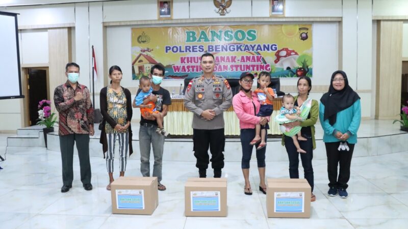 Ribuan Paket Bansos Untuk Balita Wasting dan Stunting, disebar Polres Bengkayang