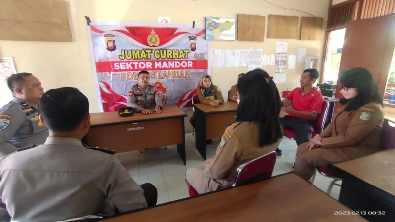 Jumat curhat bersama Kapolsek Mandor