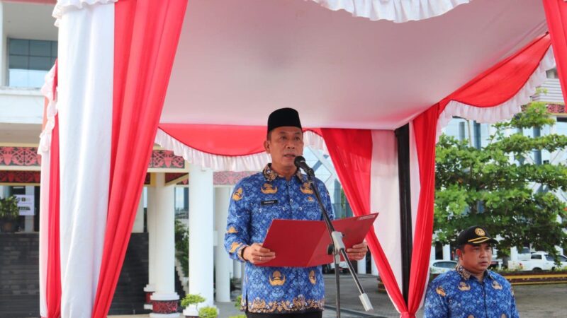 Sekda Landak Pimpin Upacara Hari Kesadaran Nasional