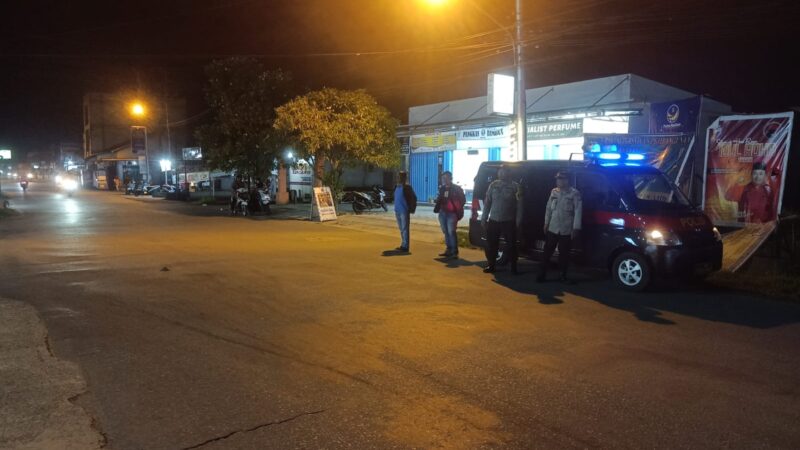 Ciptakan situasi yang aman dan kondusif, Polsek Pontianak Barat laksanakan patroli malam minggu aman