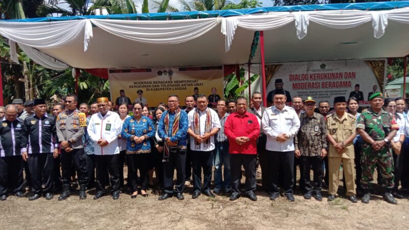 Mewakili PJ.Bupati, Yonas Hadiri Launching Kampung Moderasi Beragama Kab.Landak Tahun 2023