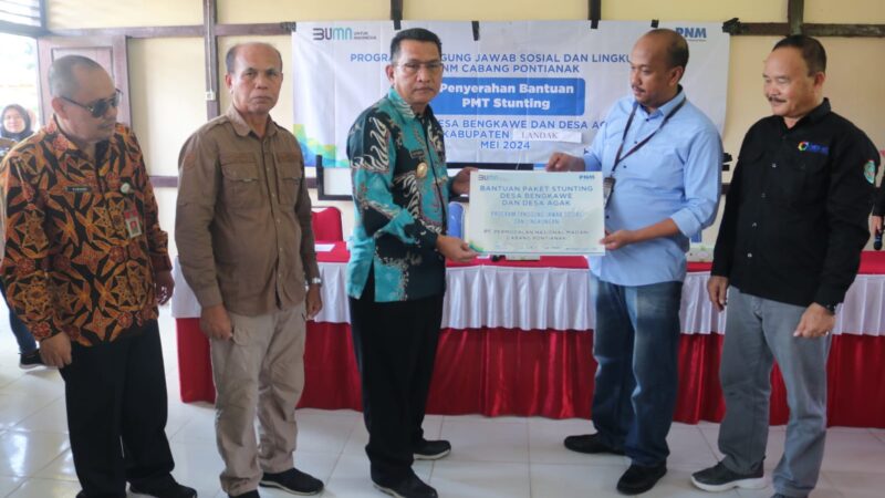 Gutmen Serahkan Bantuan Makanan Tambahan Bagi Balita Stunting di Bengkawe