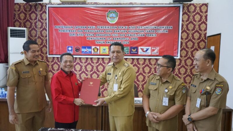 Gutmen Hadiri Penyerahan Hasil Pemeriksaan BPK RI Atas Banparpol Tahun 2023