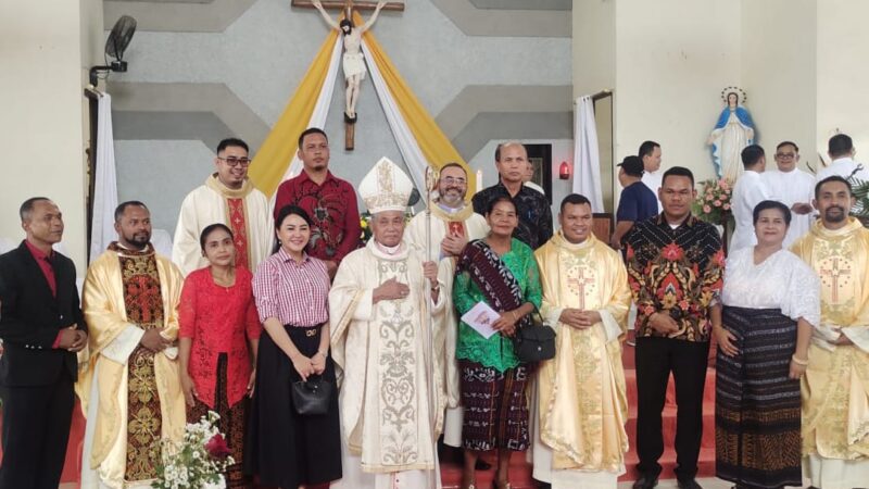 Staf Ahli Bupati Landak Hadiri Pentahbisan Imam Katholik di Gereja St.Fransiskus Asisi Pakumbang 