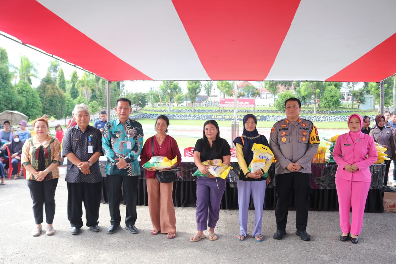 Gutmen Hadiri Gerakan Pangan Murah di Polres Landak