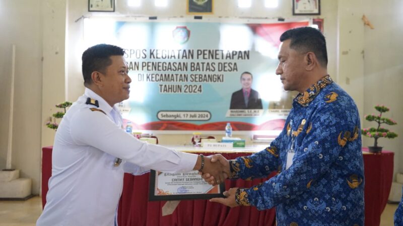 Pj.Bupati Landak Hadiri Ekspose Penetapan dan Penegasan Batas Desa di Kecamatan Sebangki