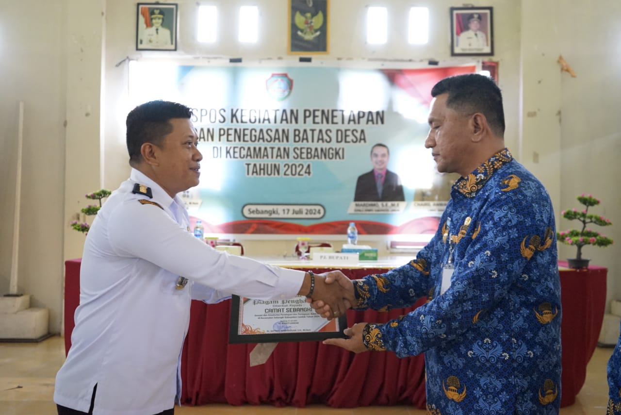 Pj.Bupati Landak Hadiri Ekspose Penetapan dan Penegasan Batas Desa di Kecamatan Sebangki