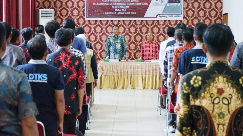 Pj.Bupati Landak Tutup Bimtek Pengelolaan Data Terpadu Kesejahteraan Sosial