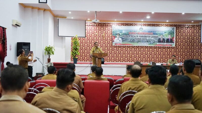 Dr. Gutmen Pimpin Rakor Kepala Desa se Kabupaten Landak