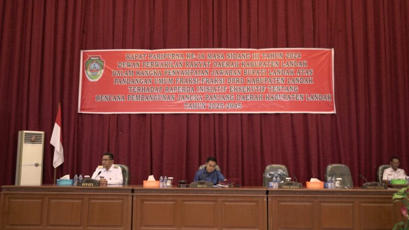 Gutmen Sampaikan Jawaban Atas Pandangan Umum Fraksi DPRD Landak