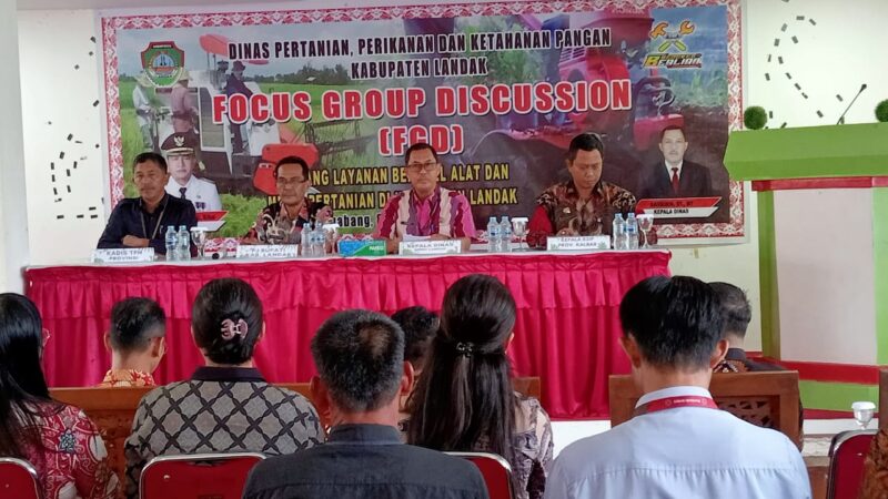 DPPKP Landak Menggelar FGD Layanan Bengkel Alat Dan Mesin Pertanian
