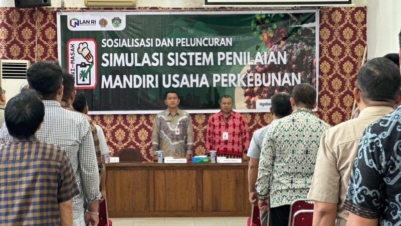 Gutmen  Membuka Sosialisasi dan Peluncuran Simulasi Sistem Penilaian Mandiri Usaha Perkebunan