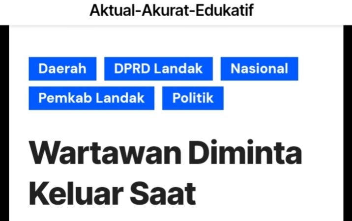 Wakil Ketua DPRD Landak Usir Wartawan Saat Hendak Meliput