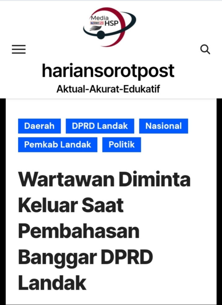 Wakil Ketua DPRD Landak Usir Wartawan Saat Hendak Meliput