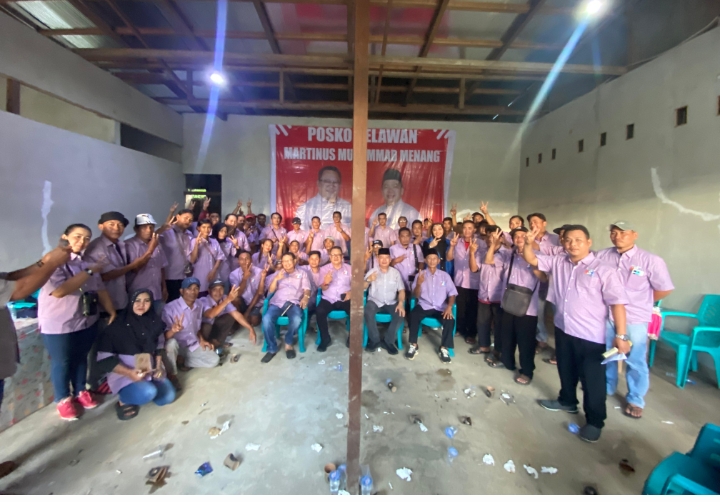 Tim Pemenangan Kecamatan Nanga Mahap Di Kukuhkan Martinus Sudarno SH dan Muhammad S.Sos,MH