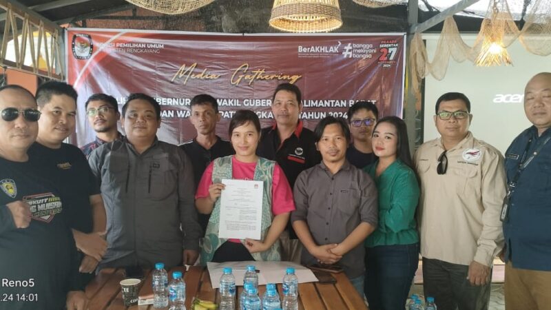 Agreement Media Masa dan KPUD Bengkayang pada momen Media Gathering 