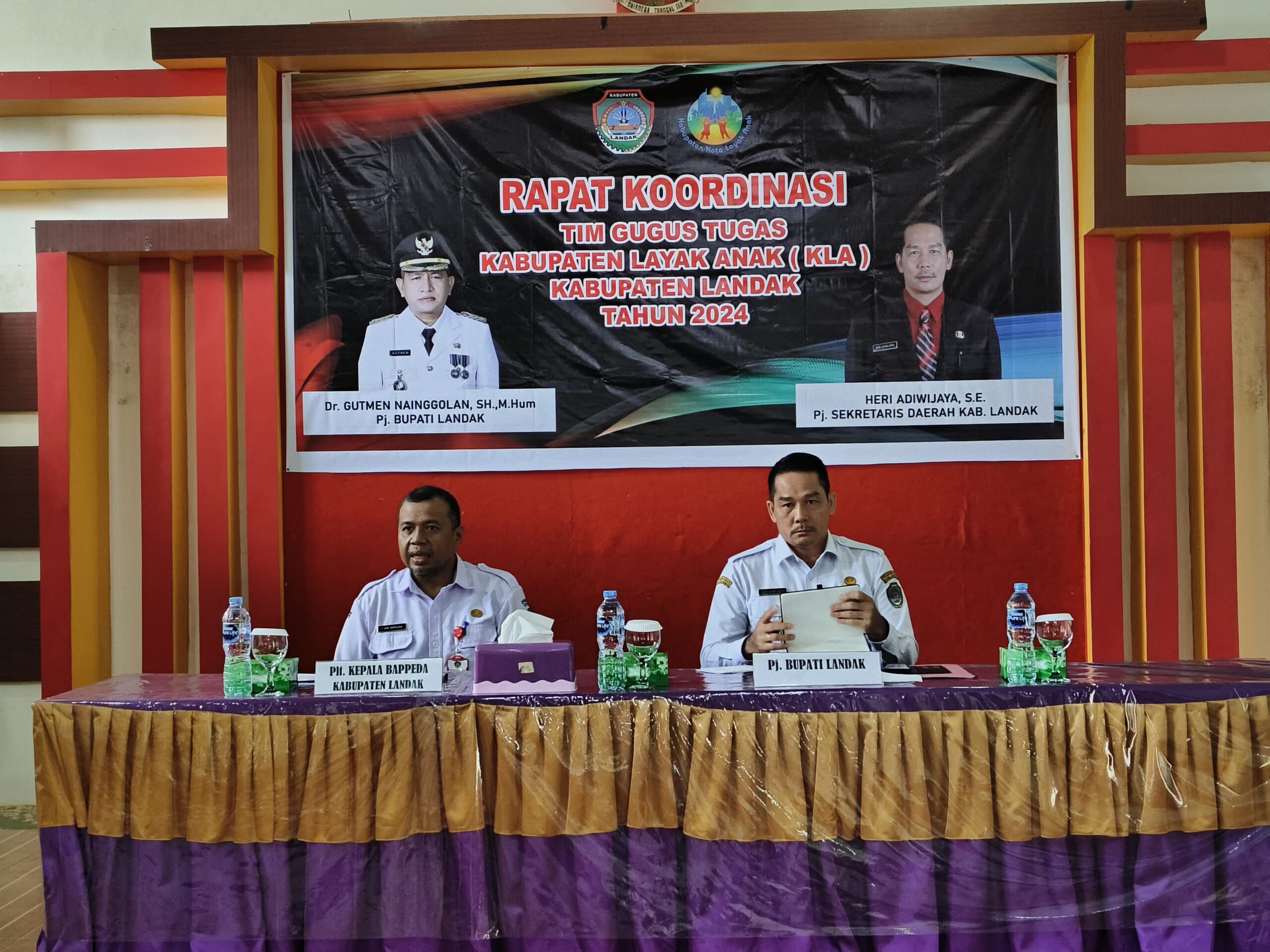 Pj.Sekda Landak Membuka Rapat Koordinasi TIM Gugus Tugas Kabupaten Layak Anak (KLA) Kab.Landak Tahun 2024