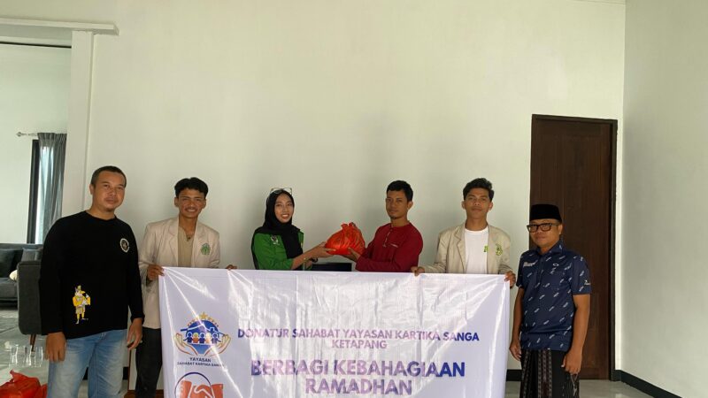 Jelang Ramadhan, Donatur Sahabat Ketapang bersama Yayasan Kartika Sanga Gandeng KORDA 5 BEM SEKA Ketapang Salurkan Bansos di Beberapa Wilayah