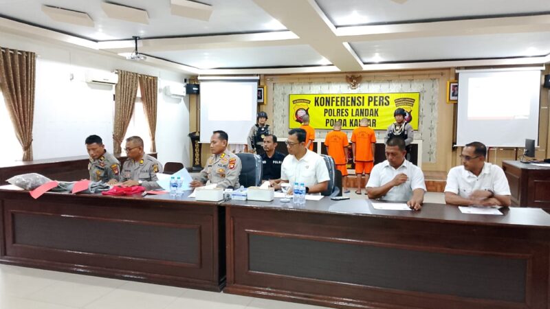 Polres Landak Gelar Konferensi Pers Terkait Kasus Pembunuhan Gadis Yang Memiliki Keterbelakangan Mental