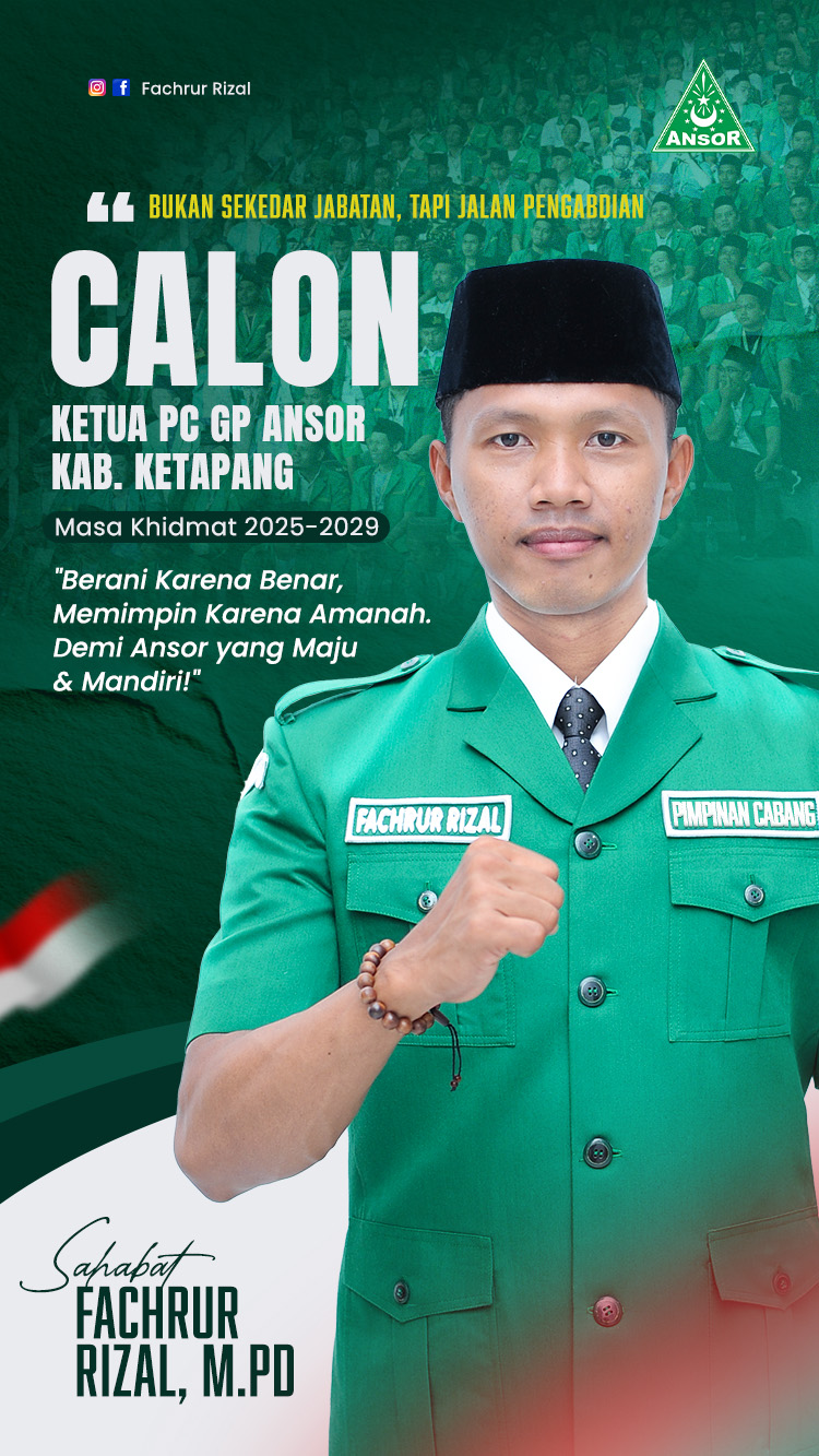 Suksesi Kepemimpinan GP Ansor Ketapang, Fachrul Rizal Siap Majukan Organisasi