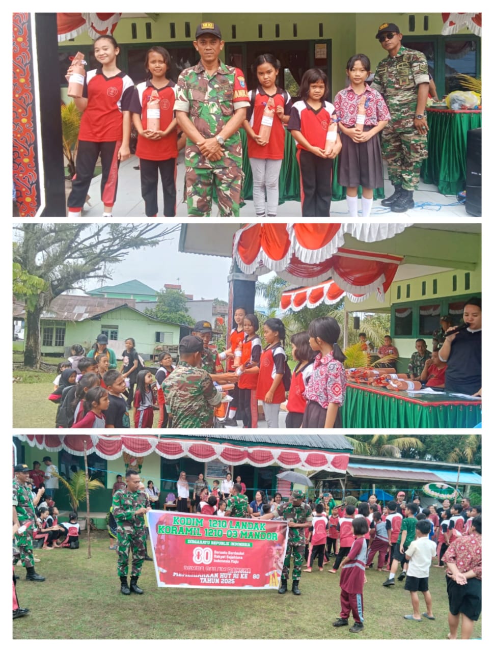 Penuh Kemeriahan HUT RI ke 80 Koramil 1210-03/ Mandor Gelar Lomba Khas 17 Agustus  “Mari Tumbuhkan Semangat Kebangsaan”