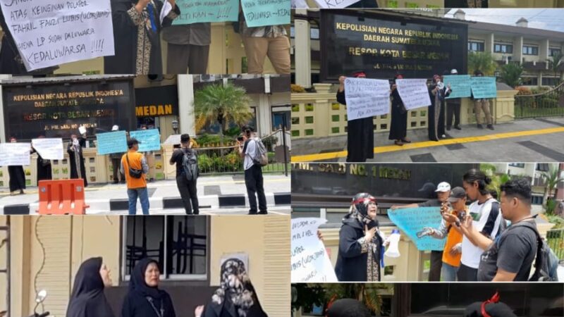 Emak emak demo  diKlam jadi korban Kriminalisasi oleh penyidik Polrestabes Medan