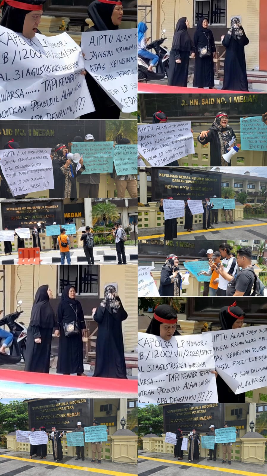 Emak emak demo  diKlam jadi korban Kriminalisasi oleh penyidik Polrestabes Medan