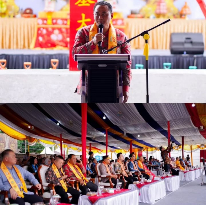 Wali Kota Medan Rico Waas Hadiri Peletakan Batu Pertama Vihara Bhoga Prajna di Medan Area