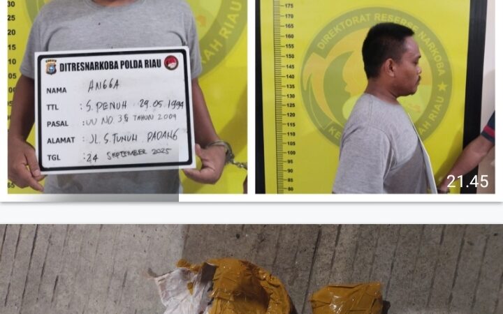 Polda Riau Gagalkan Peredaran Sabu Tujuan Sumatera Barat