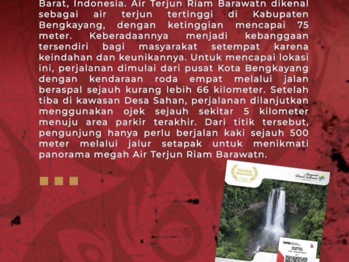 API Award Ke-9 Di Bengkayang, Riam Berawatn Raih Kategori Surga Tersembunyi