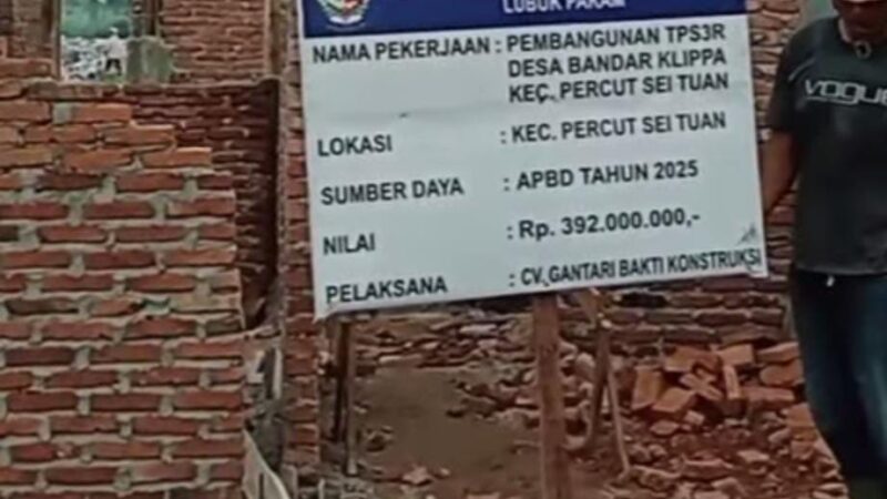 Kades Bandar Klippa Bantah terkait pemberitaan miring yang menimbulkan Kisruh pembanguan TPS 3R di pasar 12 jalan Pendidikan