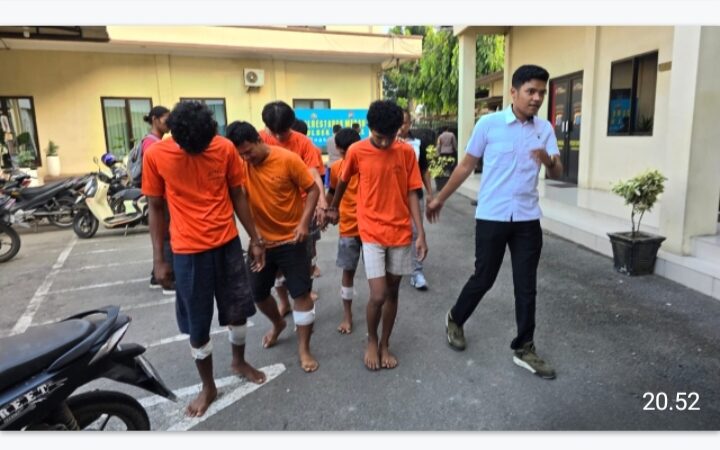 Lima Dari 7 Begal Ditembak Polsek Sunggal