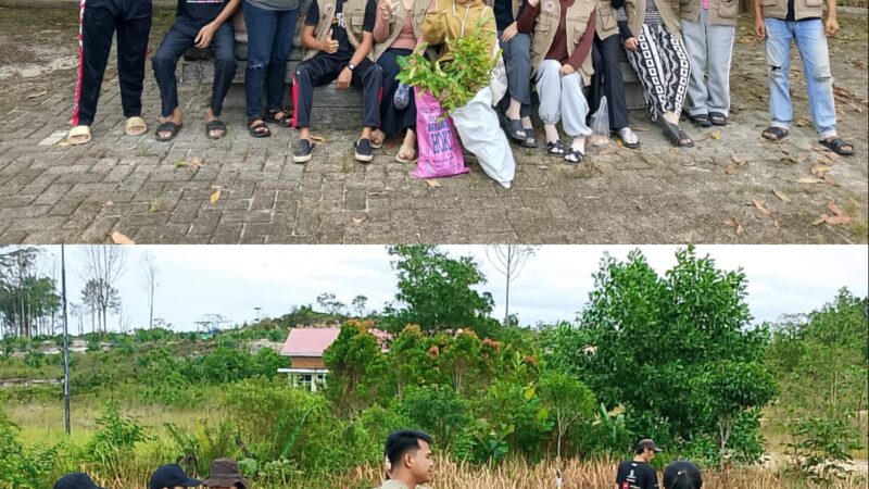 Mahasiswa KKN Lakukan Penanaman Bibit Pohon Di Area Taman Landak Mandor