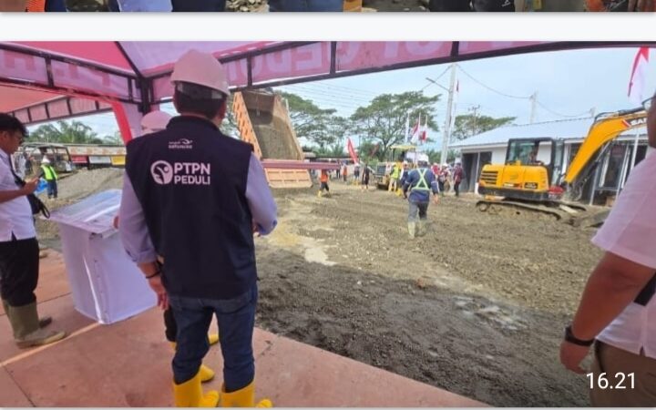 Dirut PTPN IV dan Direktur HK PTPN I Dampingi COO Danantara Tinjau Pembangunan Huntara di Aceh