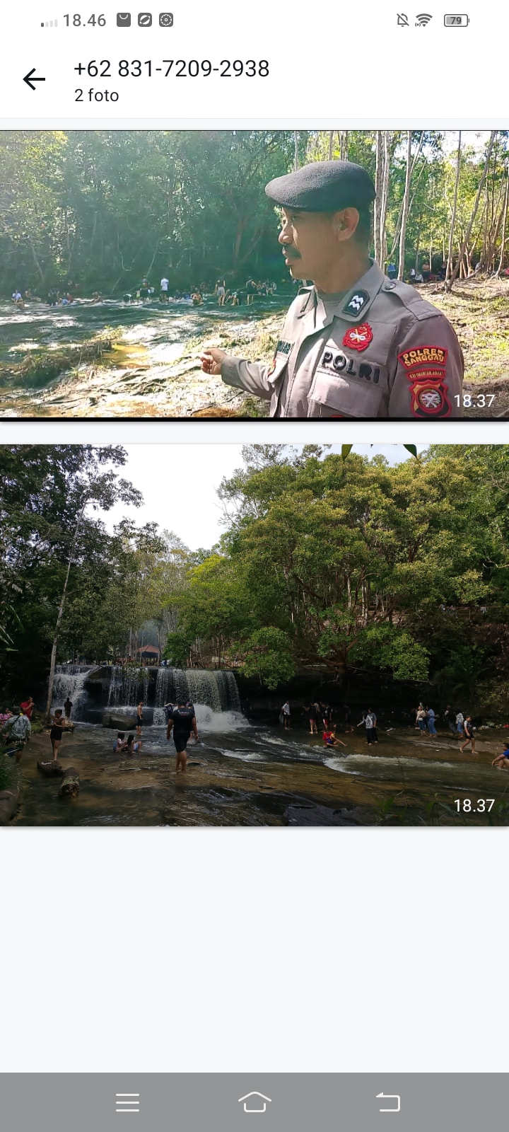 Sat PAM Obvit Polres Sanggau Patroli Dialogis Ke Obyek Vital, Obyek Wisata Pancur Aji