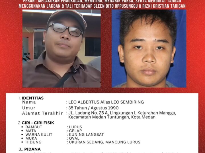 Tak Kunjung Menyerahkan Diri, Leo Sembiring Residivis KDRT Kini Masuk Daftar DPO Polrestabes Medan