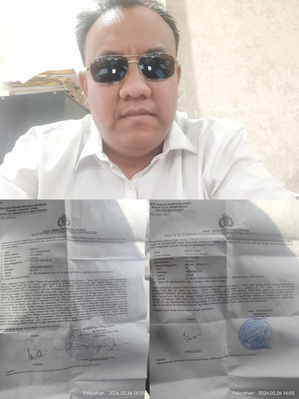 Aktivis 98 dan Kepala Lingkungan diduga melakukan kekerasan tanpa hukum , AC Lubis mangkir panggilan Polisi