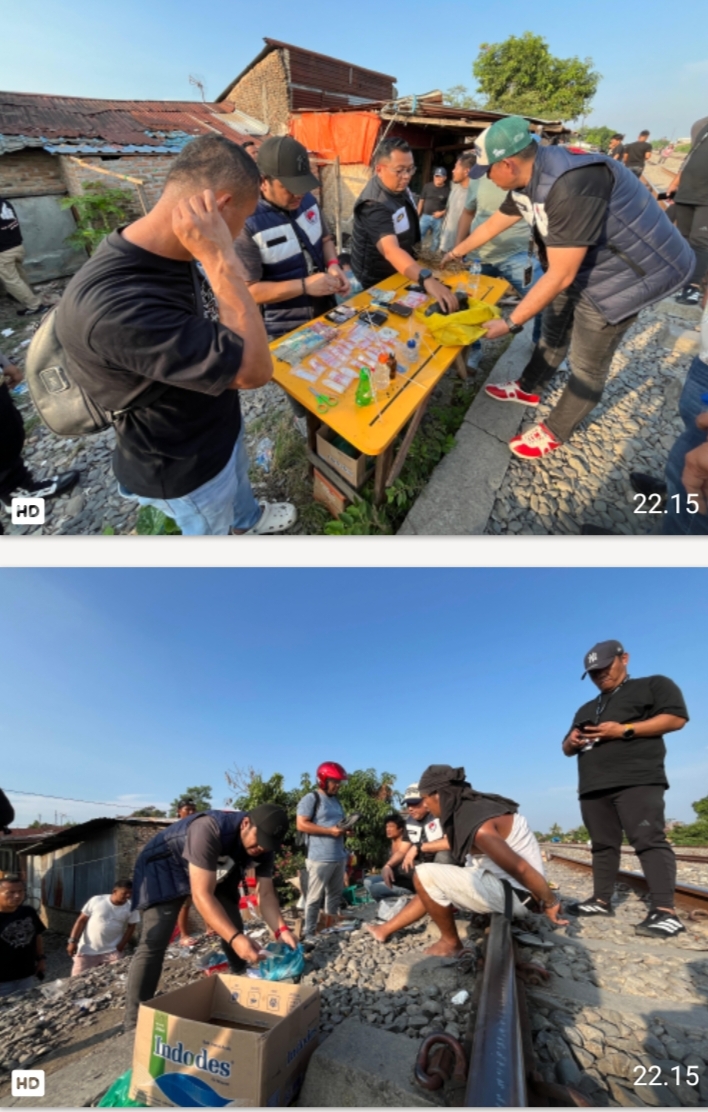 Satres Narkoba Gerebek Dua Sarang Narkoba Bantaran Rel