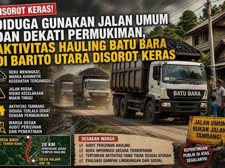 Diduga Gunakan Jalan Umum dan Dekati Permukiman, Aktivitas Hauling Batu Bara di Barito Utara Disorot Keras