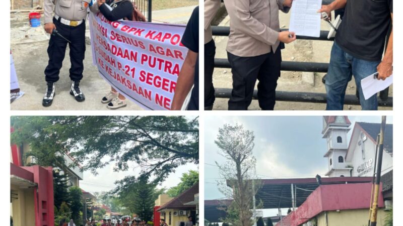 Aksi Masyarakat di Polda Sumut, Desak Polisi Serahkan Persadaan Putra Sembiring ke Kejaksaan
