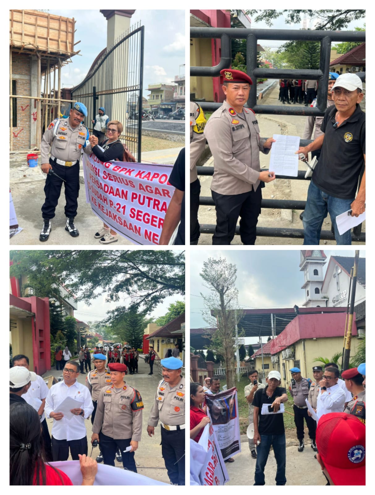 Aksi Masyarakat di Polda Sumut, Desak Polisi Serahkan Persadaan Putra Sembiring ke Kejaksaan