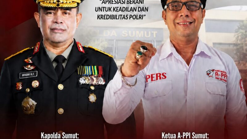 APPI Sumut Apresiasi Langkah Tegas Polda Sumut Berhentikan Tidak Dengan Hormat Kompol DK