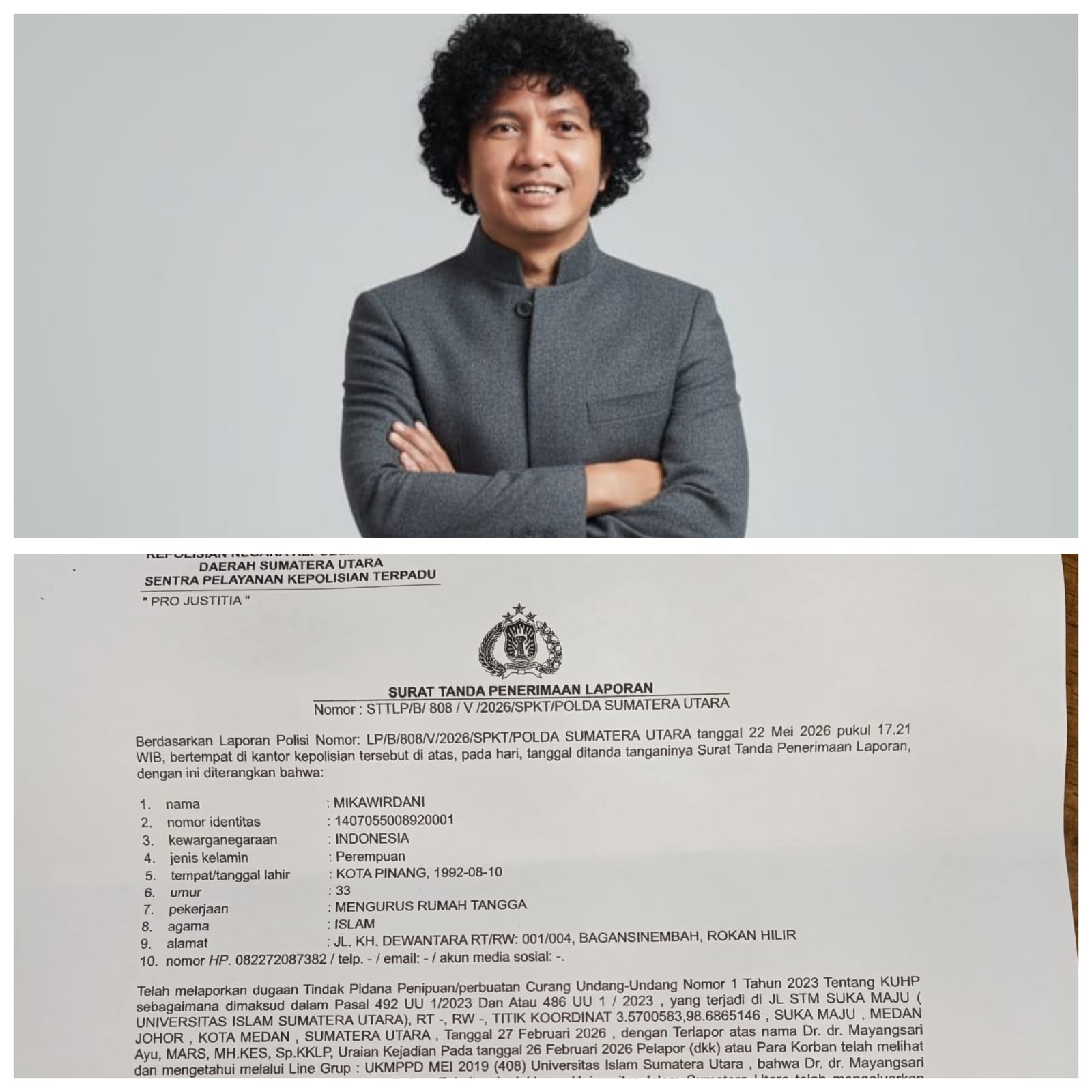 Ketua DPW PW FRN Sumut Minta Polda Sumut Periksa Dekan UISU