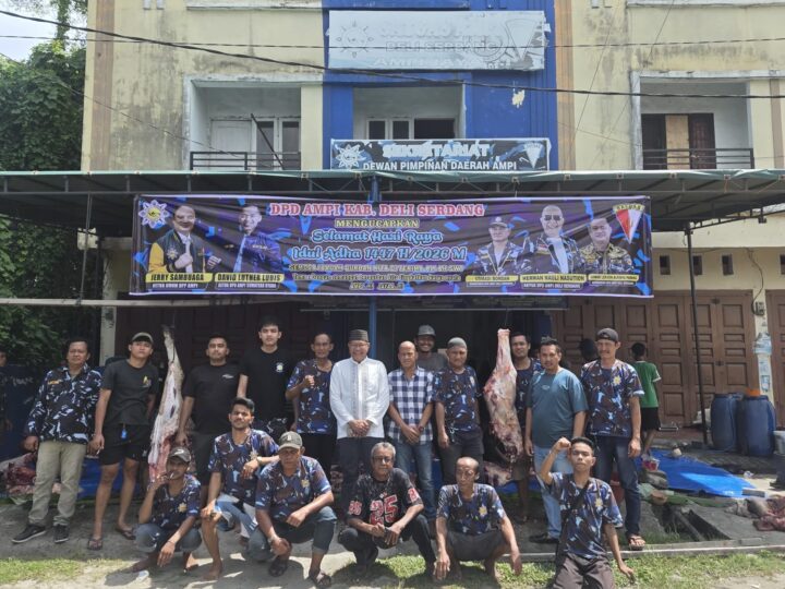 AMPI DPD Deli Serdang Berbagi Hewan Qurban Sebanyak 4 Ekor Kepada Masyarakat Dan Abang Becak Yang Ada Di Lubuk Pakam Dalam Rangka Hari Raya Idul Adha 1447H