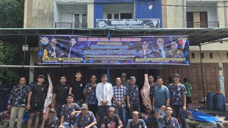 AMPI DPD Deli Serdang Berbagi Hewan Qurban Sebanyak 4 Ekor Kepada Masyarakat Dan Abang Becak Yang Ada Di Lubuk Pakam Dalam Rangka Hari Raya Idul Adha 1447H