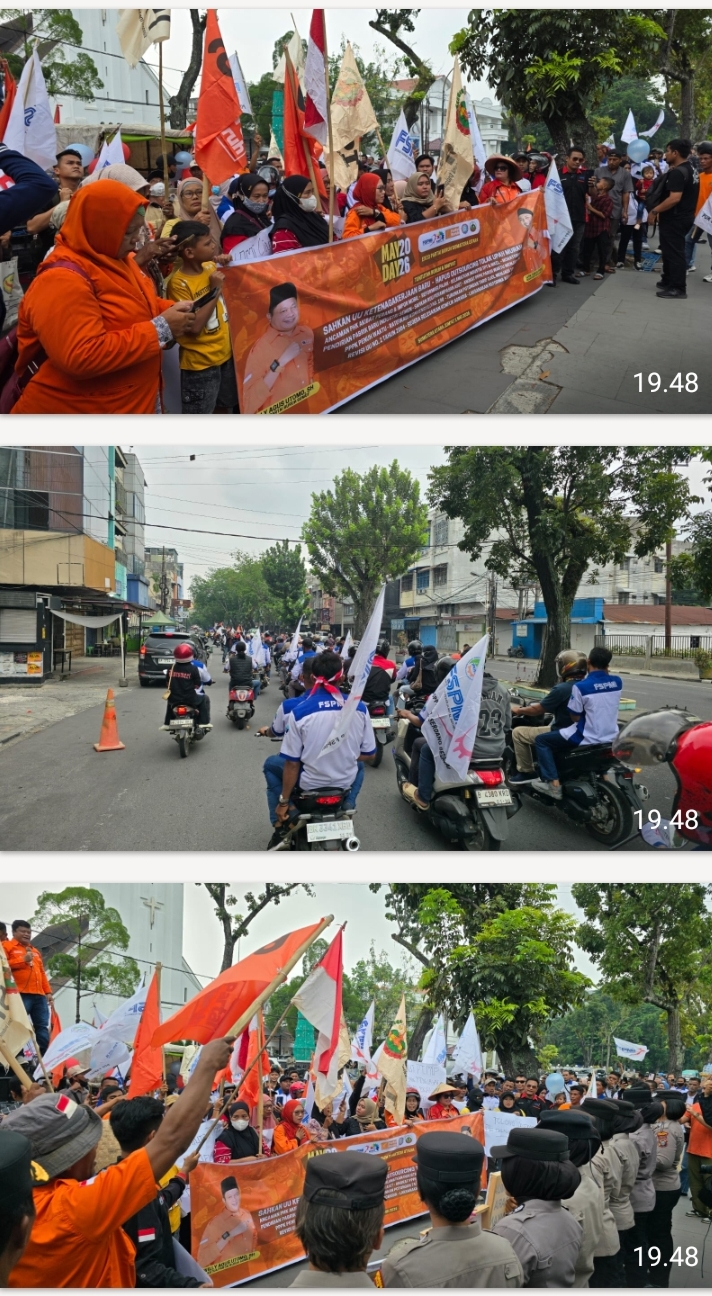 Aksi Partai Buruh Suarakan Nasib Buruh TPL