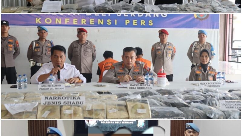 Gagalkan Peredaran Narkoba Skala Besar, Kinerja Kapolresta Dan Katres Narkoba Polresta Deliserdang Banjir Apresiasi