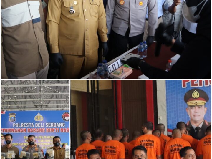 Empat Bulan, Polresta Deliserdang Musnahkan 89 Kg Sabu