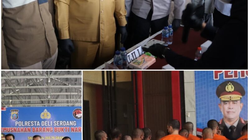 Empat Bulan, Polresta Deliserdang Musnahkan 89 Kg Sabu